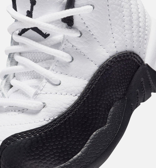 Air Jordan 12 Retro Taxi Infant & Toddler Lifestyle Shoes - White / Black / Taxi